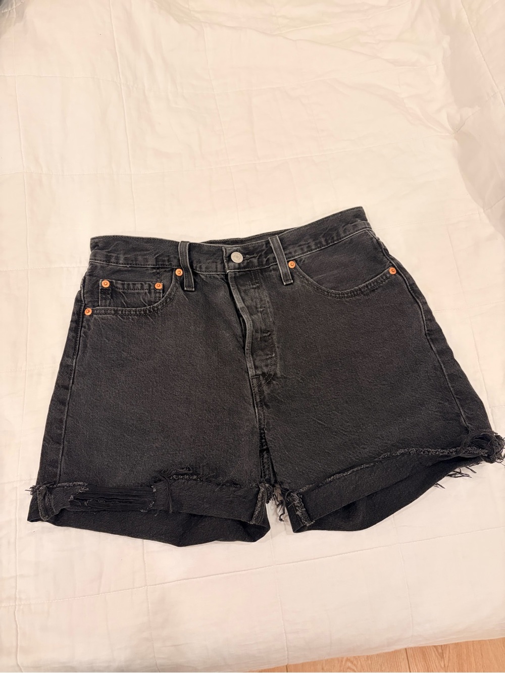 Levi's 501 High Waist Distressed Shorts